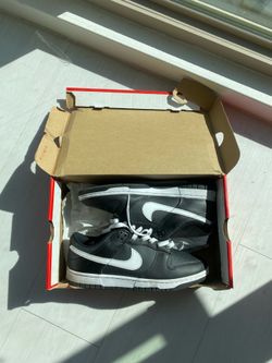 Nike dunk low black white size 8 men’s shoes
