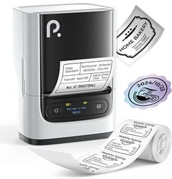 PM220S Label Maker Machine with Tape, 2 Inch Bluetooth Thermal Label Printer, Portable Sticker Printer for School, Office, Home, Business, Labe