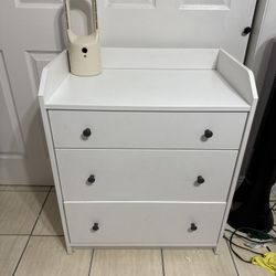 White 3-Drawer IKEA Nightstand / Dresser