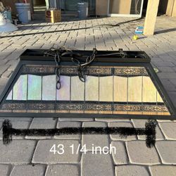 Large Tiffany-Style Stained Glass Pool Table / Island Pendant Light – Heavy & Solid