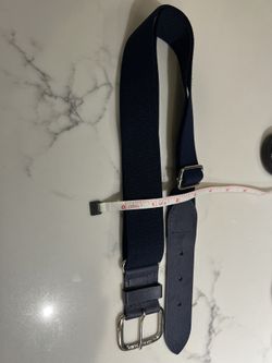 Thin Navy Blue Baseball Belt