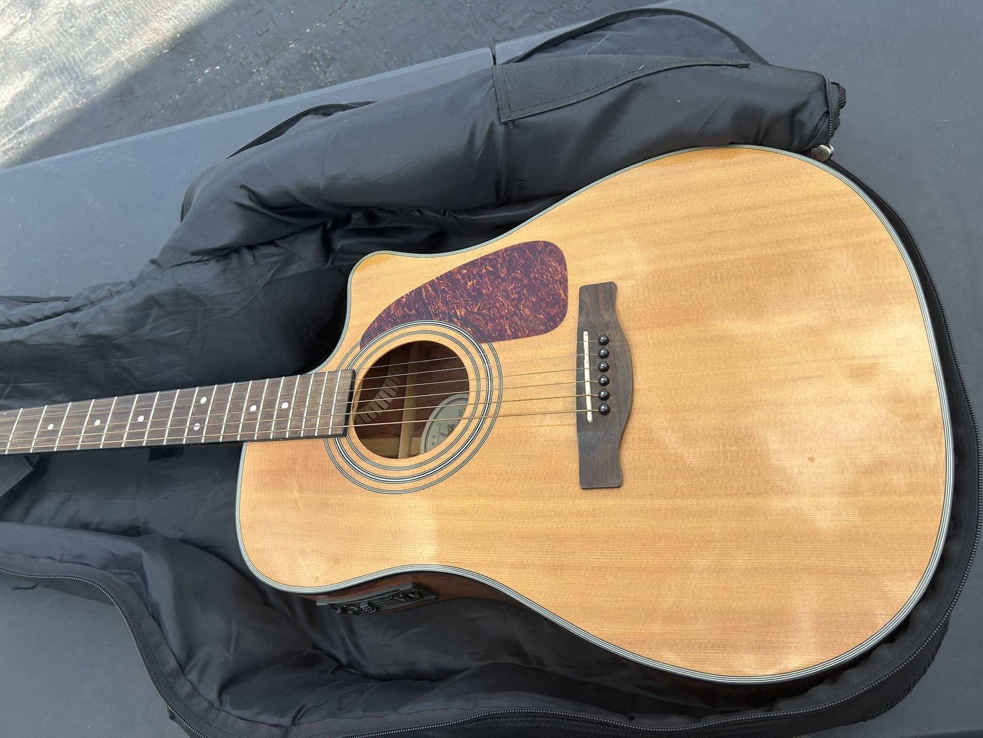 Fender CD-220CE All Zebrano Acoustic-Electric Guitar