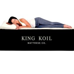 King Koil Luxury Queen Size Air Mattress with Built-in High-Speed Pump, 20" Adjustable Double High Premium Pillow Top Inflatable Airbed for Guests, Ca