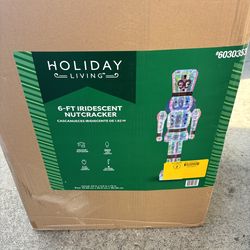 Holiday Living 6' Iridescent Nutcracker.