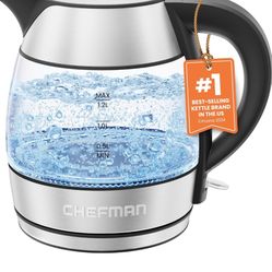New 1.2L Electric Tea Kettle with LED Lights, Automatic Shut Off, Removable Lid,