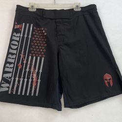Warrior X Gear Trunk Short Mens Sz 36 Black MMA 