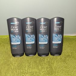 4 Dove Men Care Body+Face Wash 18oz Clean Comfort 