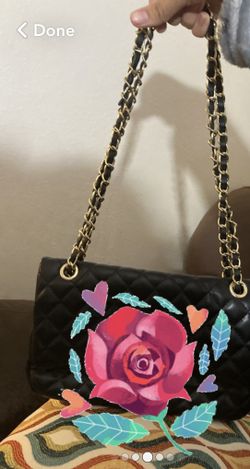 Black Faux Leather Purse NEW