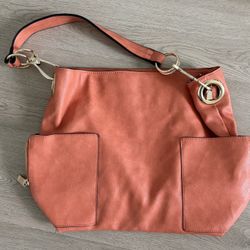 $10 for (1) Medium Orange Satchel Shoulder Bag-12h × 16w