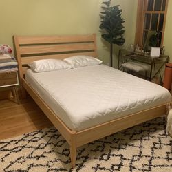Boho Style Queen Size Bed Frame - In New Condition