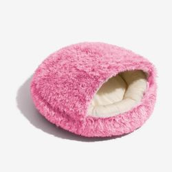 Plush Semi Enclosed Pet Nest Bed