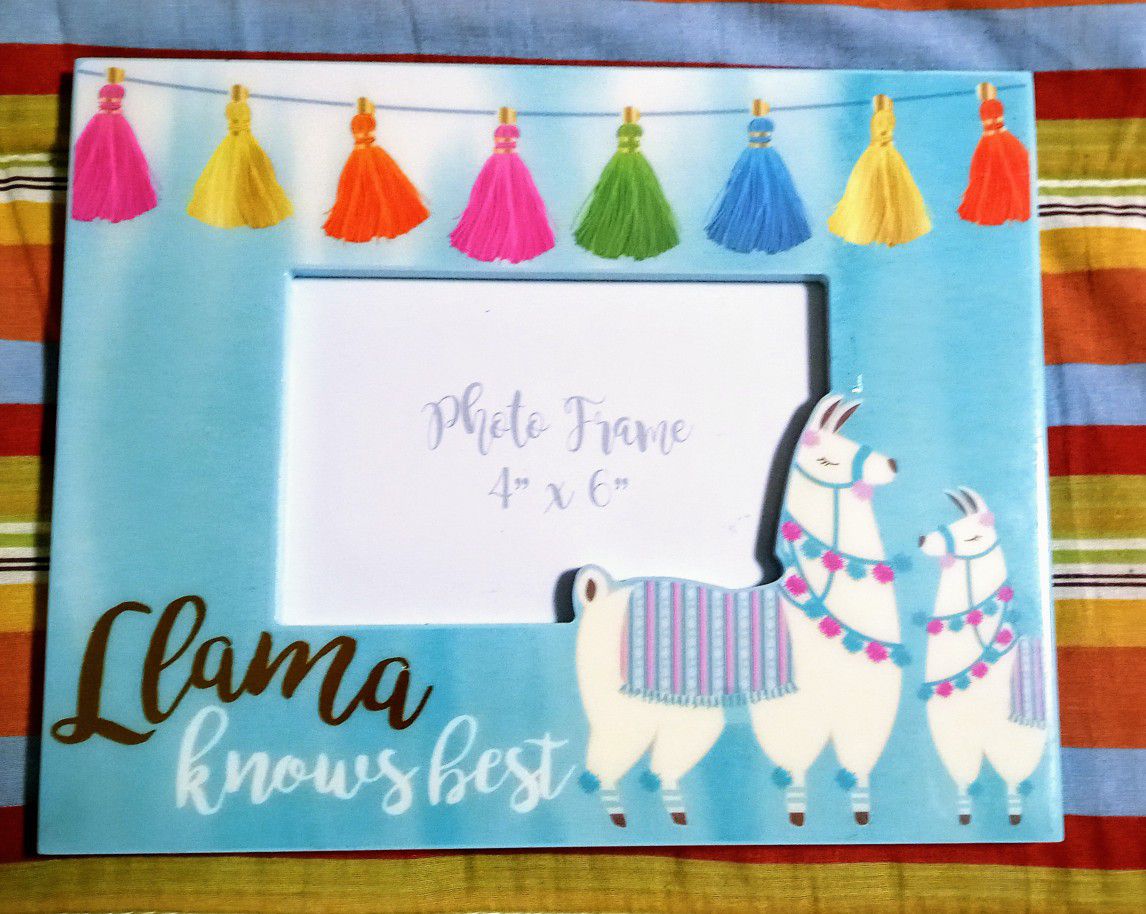 Llama knows best picture frame