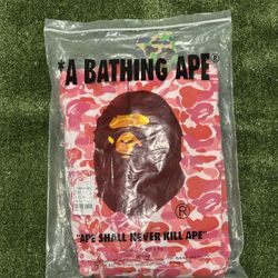 🦈 BAPE ABC Camo Shark Full Zip Hoodie – Pink – Size L (Brand New)