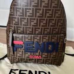 FENDI Zucca Fendimania Canvas Backpack With Dust bag 100% Authentic With Serial NR.  NEW Gucci