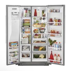 New  Open box  KitchenAid Side By Side Krsc536rps  KitchenAid - 24.8 Cu. Ft. Side-by-Side Refrigerator - Stainless Steel Model: KRSF705HPSSKU