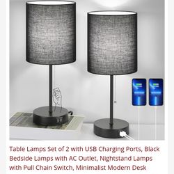 Lamps with USB charging port
