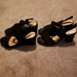 Black Heels Normal Use Good Condtion. 5 And 5i In Half Both 12.