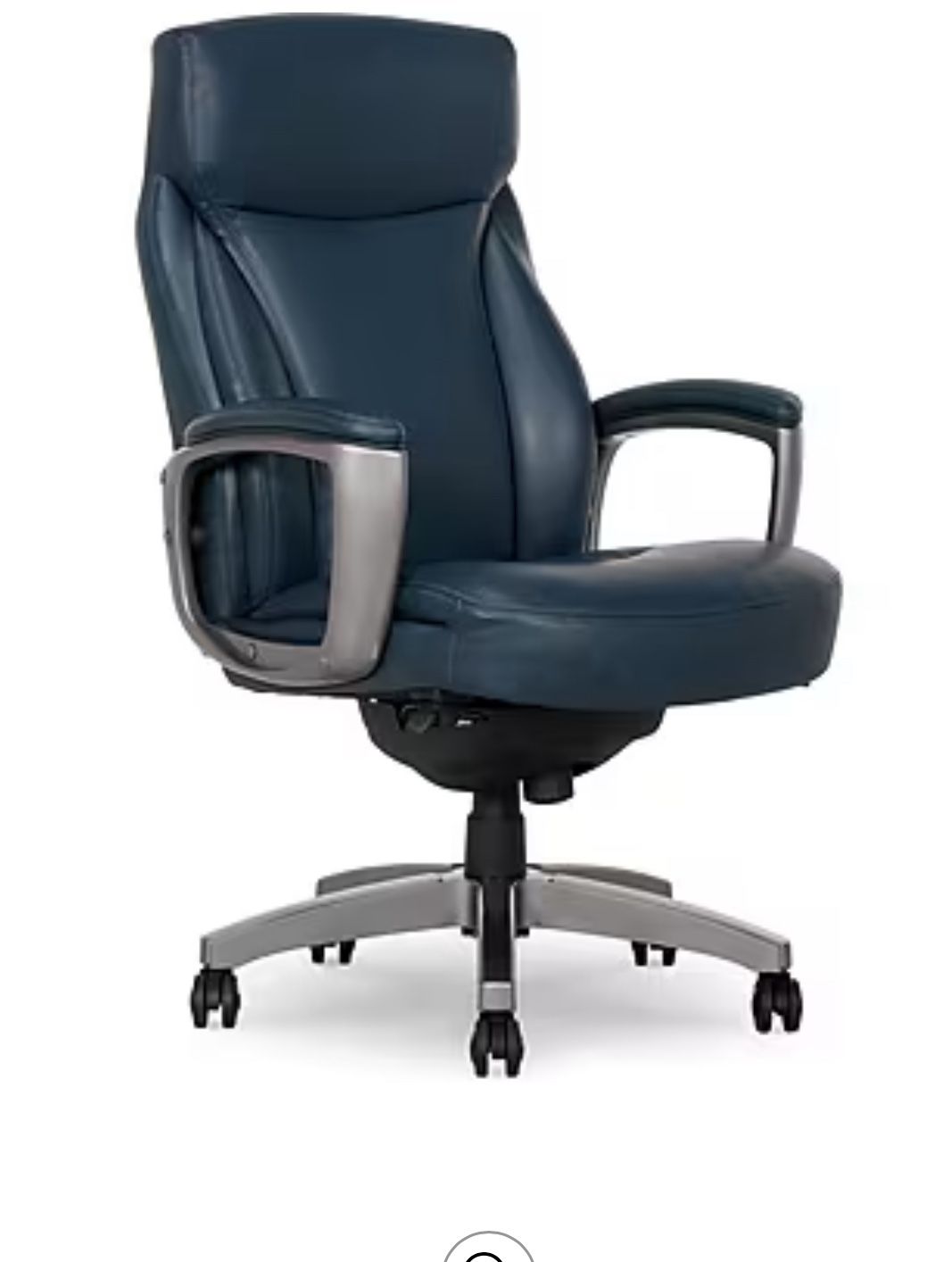 La-Z-Boy Meyer Ergonomic Bonded Leather Swivel Executive Chair, Navy (60082-NVY)
