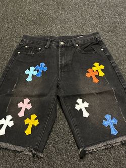 chrome heart jean shorts (Large)