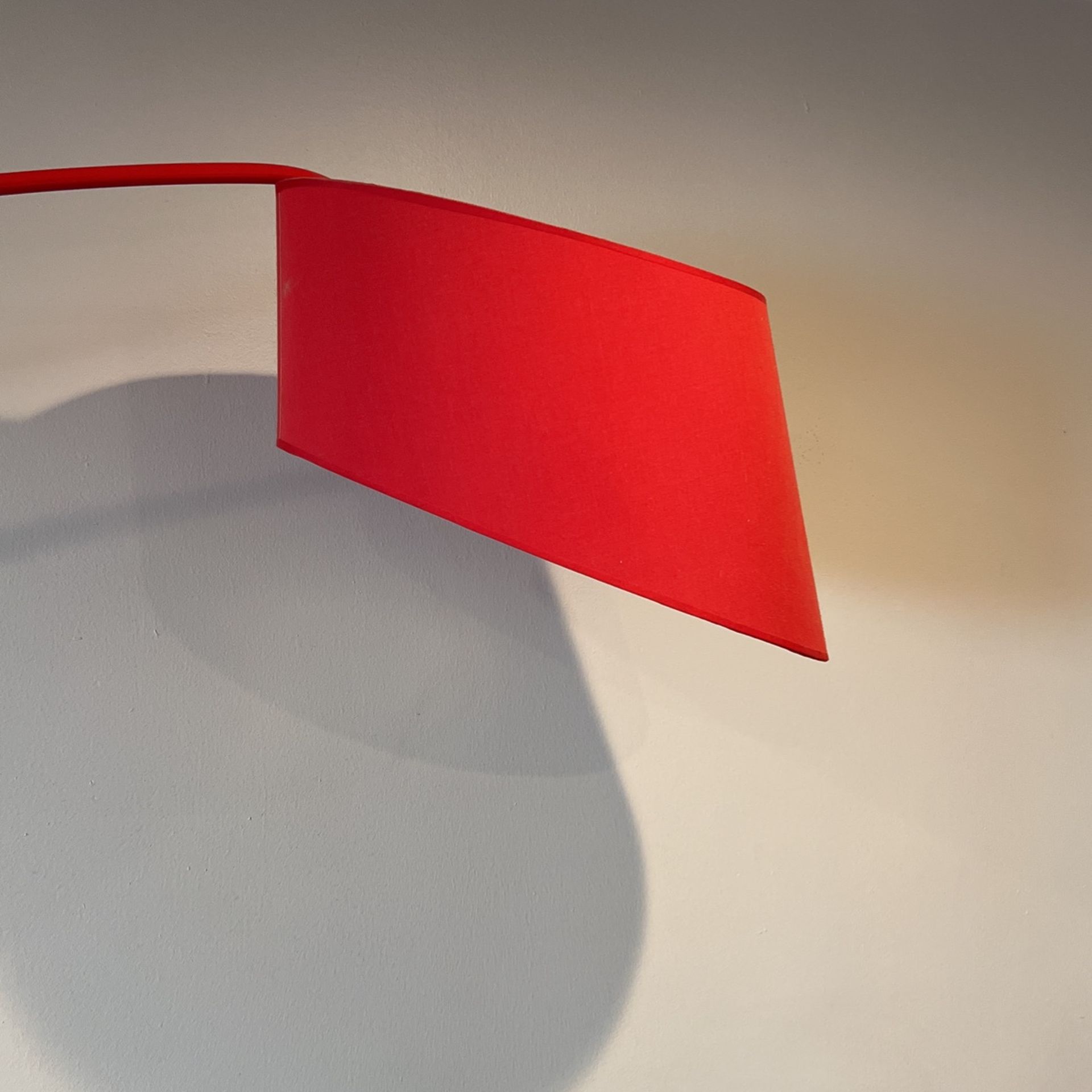 Nova 'Ibis' Red Arc Floor Lamp
