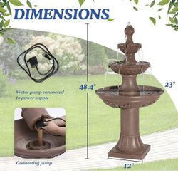 Italian Outdoor Water Fountains Garden Decor -
