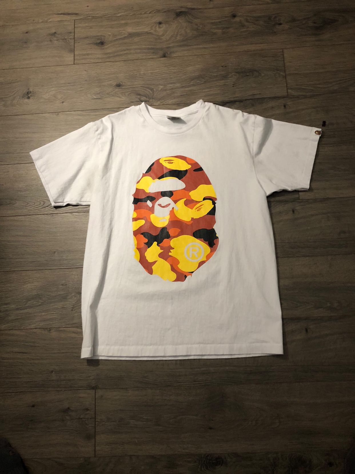 White And Orange Bale Tshirt