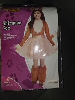 Shimmer fox costume size 8-10