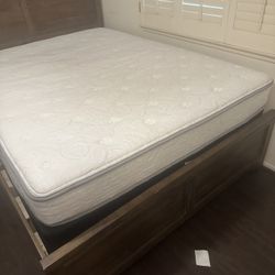 Bed Frame with Mattress and Box Spring