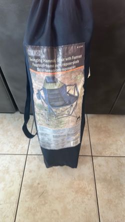 Swinging hammock chair with footrest