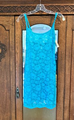 New Cosabella floral lace chemise in Babylon Blue made in Italy