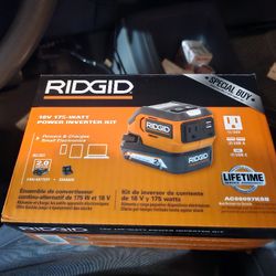 RIDGID
18V Cordless AC Inverter Kit with 2.0 Ah Lithium-Ion Battery and Charger
