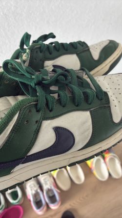 Green, white