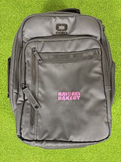 OGIO Gray Backpack with Nature's Bakery Logo