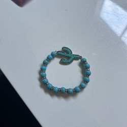 turquoise bead cactus stretch bracelet. 