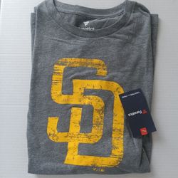Padres XXL Fanatics Men's Grey SD Logo Tee