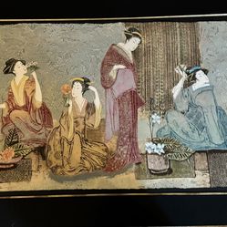 THE SCHOOL OF IKEBANA - Intaglio with Metallic Inlays s/n By Mikulas Kravjansky 94/150