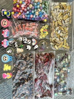 New Glass Wood And Acrylic Beads - Spacers -  Charms