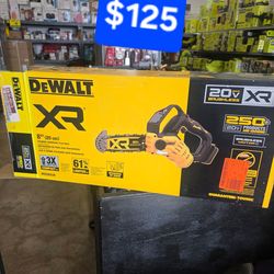 EWALT
20V MAX 8 in. Brushless Cordless Battery Powered Pruning Chainsaw (Tool Only)