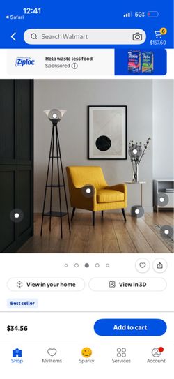 Mainstays 5' 9" Etagere Floor Lamp