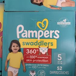 Pampers size 5 $20 each box 