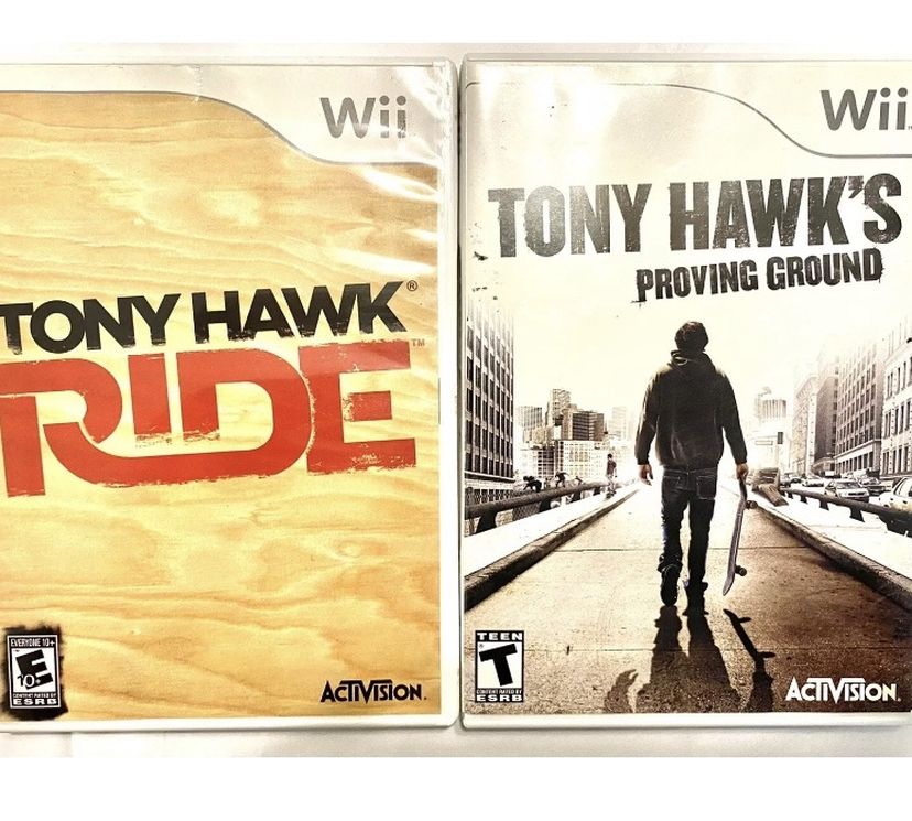2 Lot Skate Bundle Tony Hawk's Proving Ground & Ride (Nintendo Wii) CIB Complete $25 OBO
