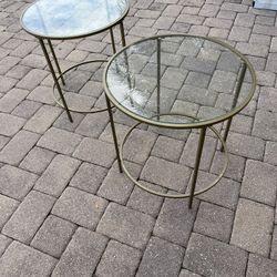 Side Tables Glass X 2