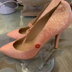 Pink Glitter High Heel Pumps Size 7