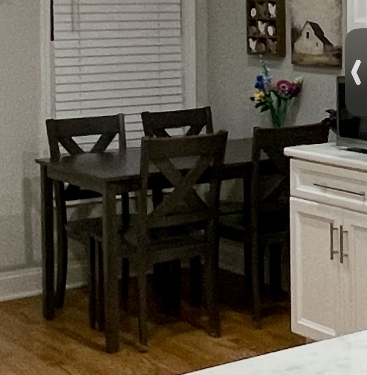 Table and 4 chairs