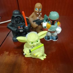 Star Wars Lot Of 4 Bath Toys