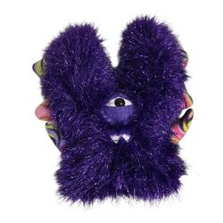 Rare handmade purple furry Bearmojo one-eyed monster plush