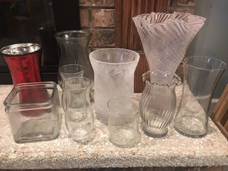 Assortment of 10 Vases