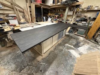 Butcher Block in L Shape with Stain Finish