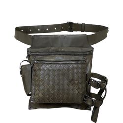 Bottega Veneta tactical leather waist bag