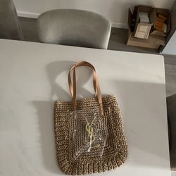 🌸Stunning Raffia Handbag Tote Bag Design Er Summer Chic Sz 16x15” Travel Fun